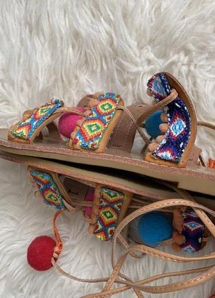 Сандалі у стилі бохо//босоножки в стиле гладиатор бохо