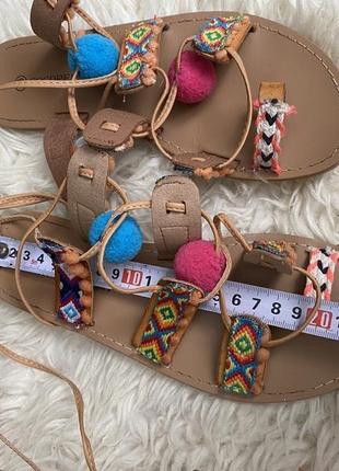 Сандалі у стилі бохо//босоножки в стиле гладиатор бохо
