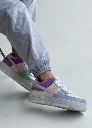 Nike air force 1 shadow multicolor 5 / кроссовки женские  найк аир форс шадов3 фото