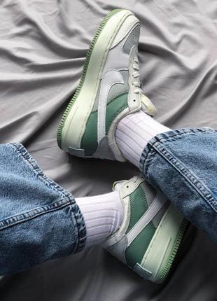 Nike air force 1 shadow mint green женские кроссовки  / найк аир форс шадов7 фото