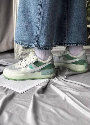 Nike air force 1 shadow mint green женские кроссовки  / найк аир форс шадов1 фото