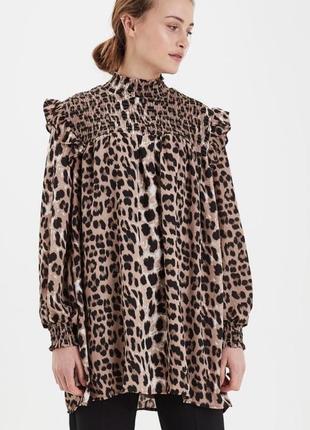 Леопардовое мини платье