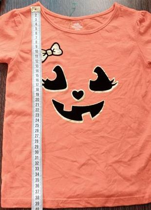 Бавовняна футболка на дівчинку 4 роки celebrate halloween. нова.3 фото