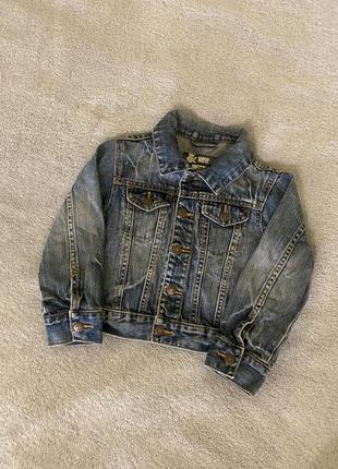 Джинсовая куртка пиджак h&m 4-5 лет1 фото