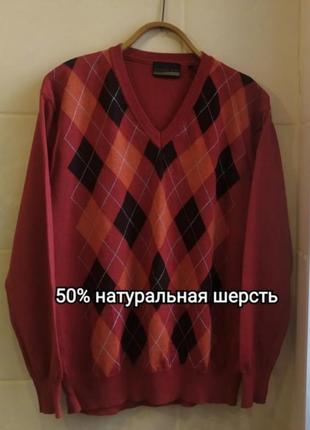 Шикарный шерстяной брендовый свитер / кофта / джемпер /  raimondo alfieri  woolmark / шерсть1 фото