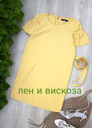 Vero moda лляне жовте плаття