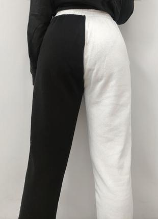 Спортивный костюм, спортивные штаны и свитшот , черно белый7 фото
