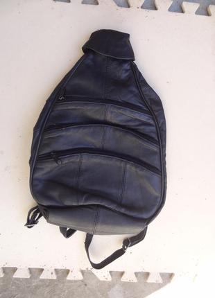 Сумка,рюкзак жіночий fabretti натуральна шкіра чорна
