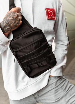 Тактична нагрудна сумка через плече з кобурою для зброї чоловічий тактичний слінг месенджер3 фото