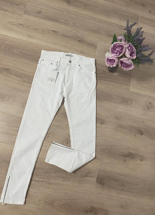 Джинси чоловічі zara skinny fit white