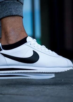 Кросівки жіночі nike cortez white black 2 / жіночі кросівки найк кортез білі4 фото