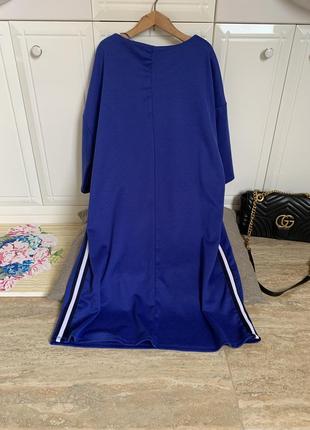 Сукня футболка primark з лампасами оверсайз синє літнє короткий8 фото