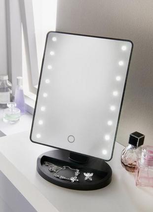 Дзеркало для макіяжу з підсвічуванням ukc magic makeup mirror black