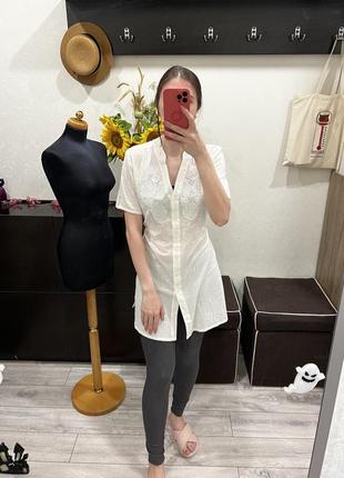 Блуза біла retto creative collection2 фото