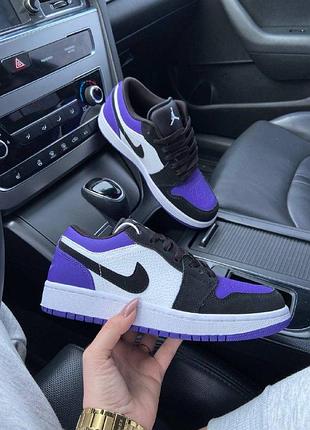Стильні кросівки nike jordan 1 low court purple