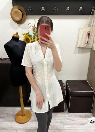 Блуза біла retto creative collection4 фото