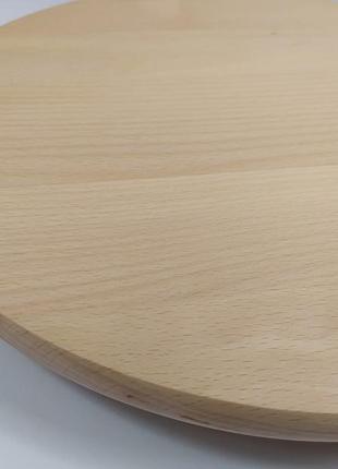 Поворотный столик, вращающийся для тортов, пиццы древесина бук, размер 40 см, высота 3.5 см.2 фото