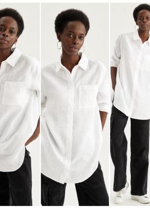 Трендова актуальна стильна сорочка льон в стилі zara