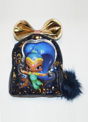 Рюкзак девочкам с пайетками и жасмин мигает