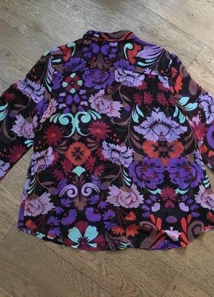 Шикарна шифонова блуза в яскравий принт