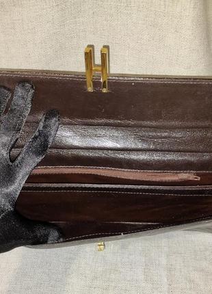 Сумка, клатч з натуральної шкіри крокодила, алігатора в стилі hermes. ручна робота, вінтаж.5 фото