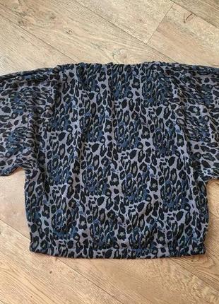 Красивая шифоновая блуза в леопардовый принт4 фото