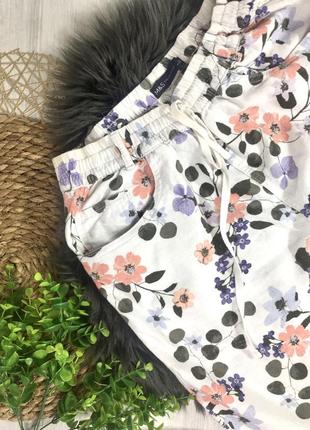 Лляні брюки з квітковим принтом3 фото