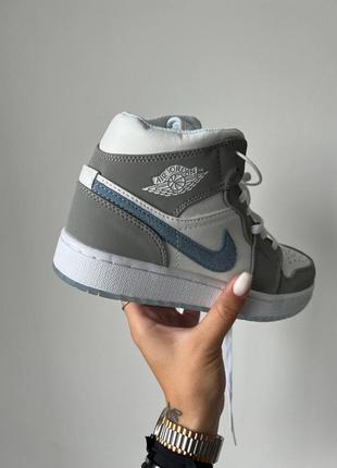 Кросівки jordan retro 1 mid aluminium2 фото