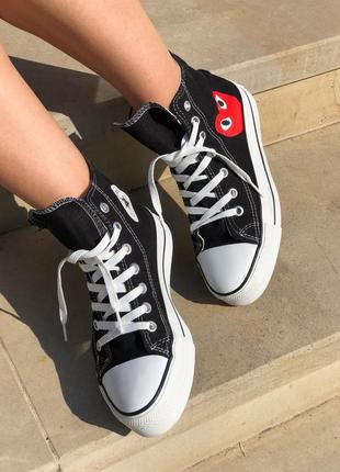 Converse x comme des garçons play 2.0 жіночі кросівки конверси3 фото