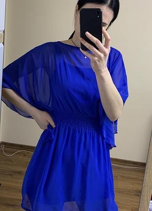 Яркое стильное легкое шифоновое нарядное платье
