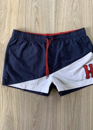 Мужские летние пляжные шорты с нашивкой tommy hilfiger