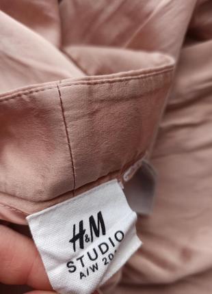 100% шовк розкішні шовкові штани h&m studio9 фото