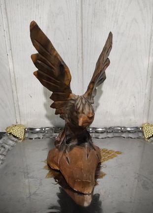 Статуетка орел, шуліка дерево. раритет. срср8 фото