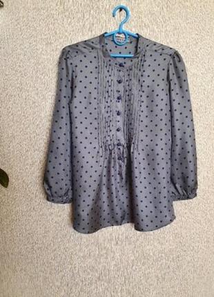 Винтажная шелковая блуза, блузка jigsaw, 100% натуральный шёлк