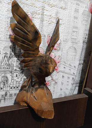 Статуетка орел, шуліка дерево. раритет. срср4 фото