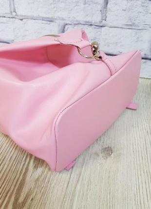 Рюкзак женский натуральная кожа розовый флотар 17694 фото