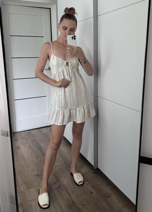 Сукня льон stradivarius плаття