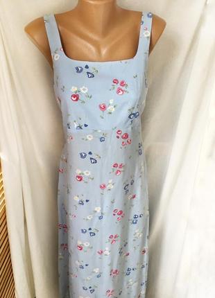Нежный сарафан в цветочный принт, длинное платье