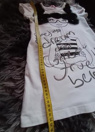 Нарядный кгмплект девочке футболка-туника блестящие лосины 10-12л4 фото