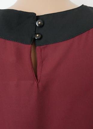 Блуза летняя с коротким рукавом цвет марсала mint&berry размер 405 фото