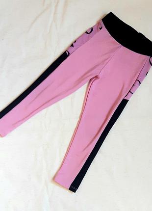 Спортивные черно-розовые лосины disney mickey на 5 лет (110см)