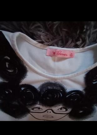 Нарядный кгмплект девочке футболка-туника блестящие лосины 10-12л2 фото