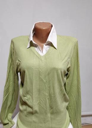 Продам полувер женский мятный с отстегивающимся воротником
