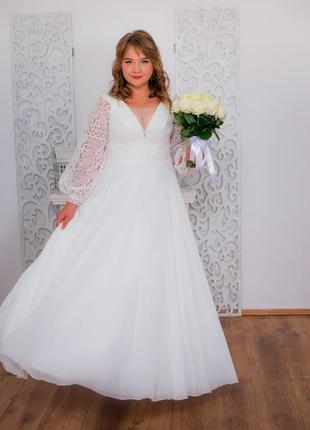 Весільна сукня бохо | свадебное платье бохо 2022 | великий розмір1 фото