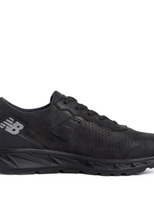 Кросівки чоловічі чорні new balance clasic black. натуральна шкіра!8 фото