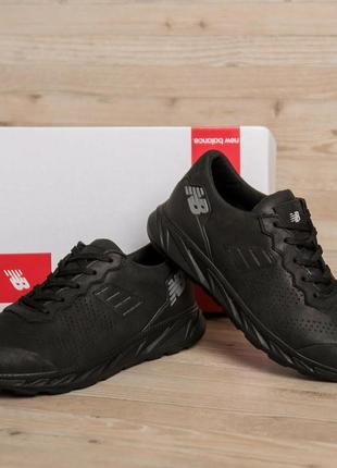 Кроссовки мужские черные new balance clasic black. натуральная кожа!2 фото