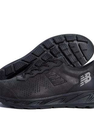 Кросівки чоловічі чорні new balance clasic black. натуральна шкіра!9 фото