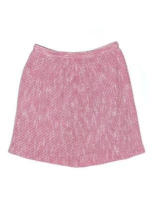 Agnes b paris made in france 36 твидовая розовая юбка короткая