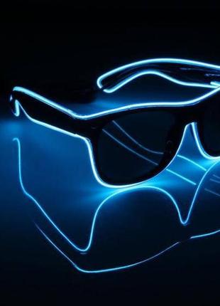 Окуляри світлодіодні сонцезахисні el neon blue ray неонові