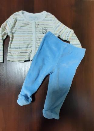 Милый костюмчик ползунки + кофточка 3-6 мес.